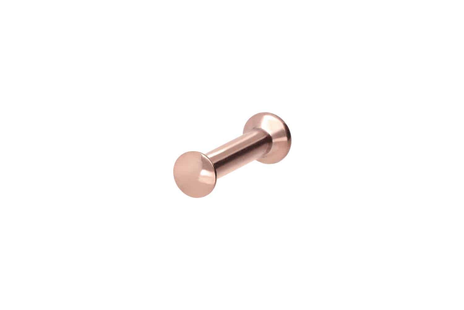Titan Triple Piercing Mini Labret mit Innengewinde FLAT-DISC